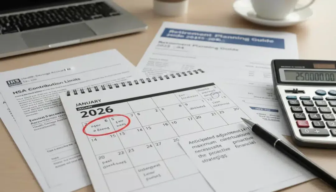 Calendar highlighting 2026 HSA limit changes