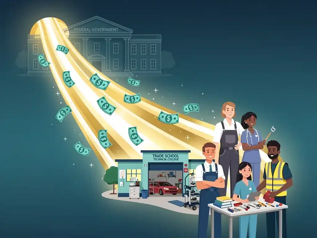 Federal funding supporting vocational training programs and student success.