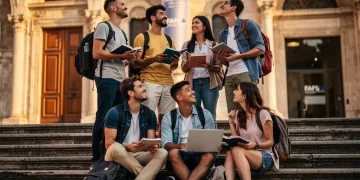 American students discussing FAFSA changes for Italian universities