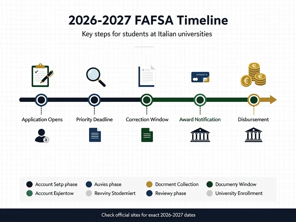 FAFSA 2026-2027 timeline and deadlines for Italian universities