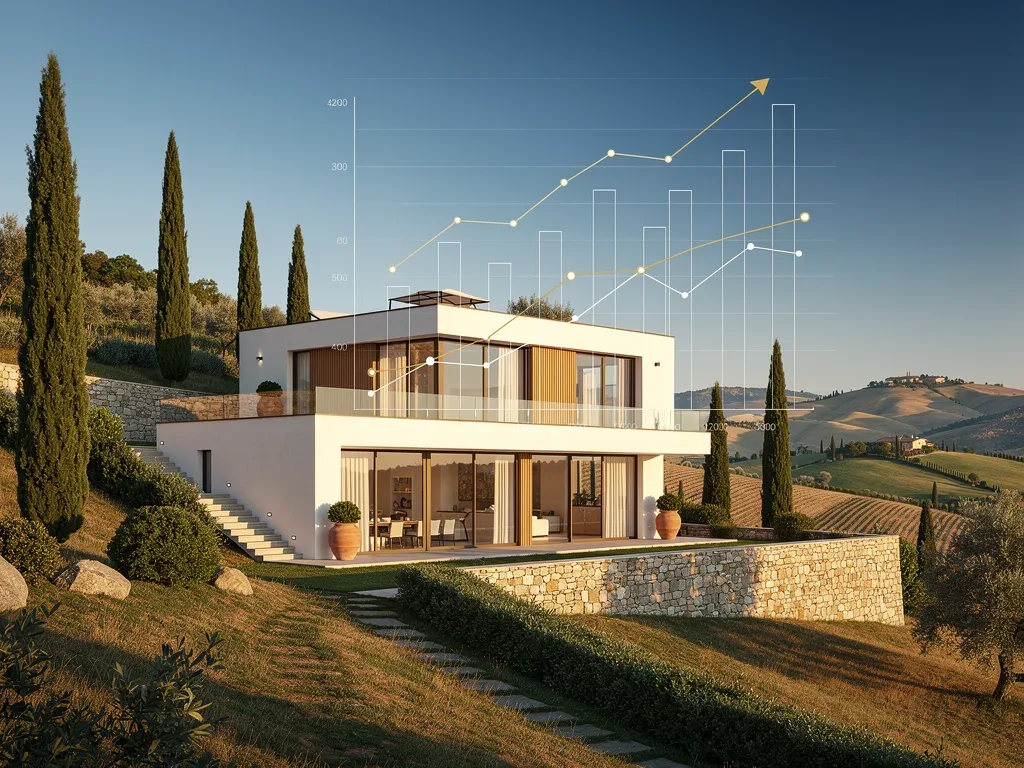 Modern Italian villa symbolizing wealth structuring under Italy's Lump-Sum Tax Regime.