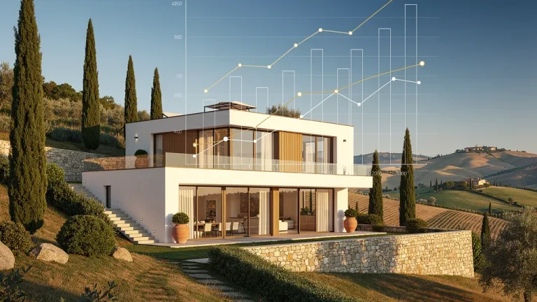 Modern Italian villa symbolizing wealth structuring under Italy's Lump-Sum Tax Regime.