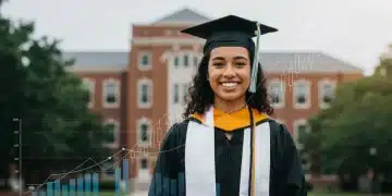 College graduate with cap and gown, symbolizing successful 529 plan college savings