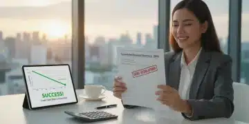 Relieved person consolidating credit card debt in 2026, showing financial freedom.